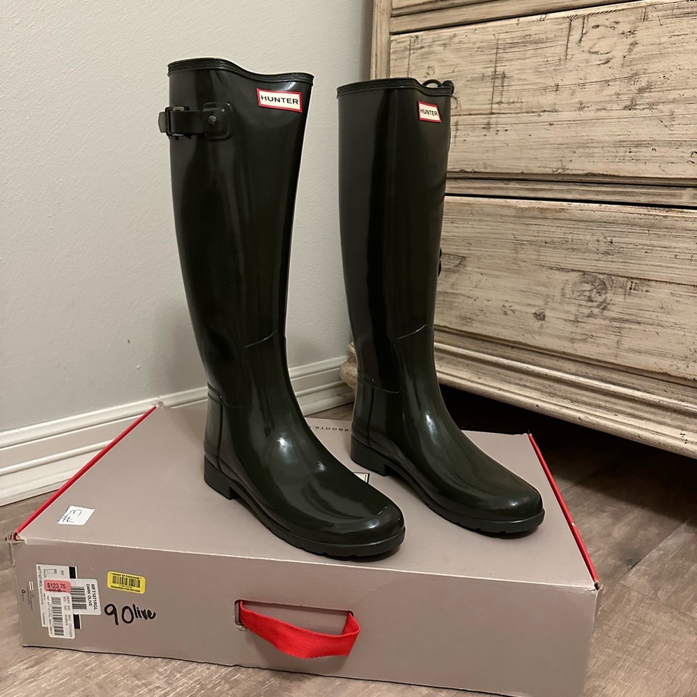 Hunter Olive green water boots